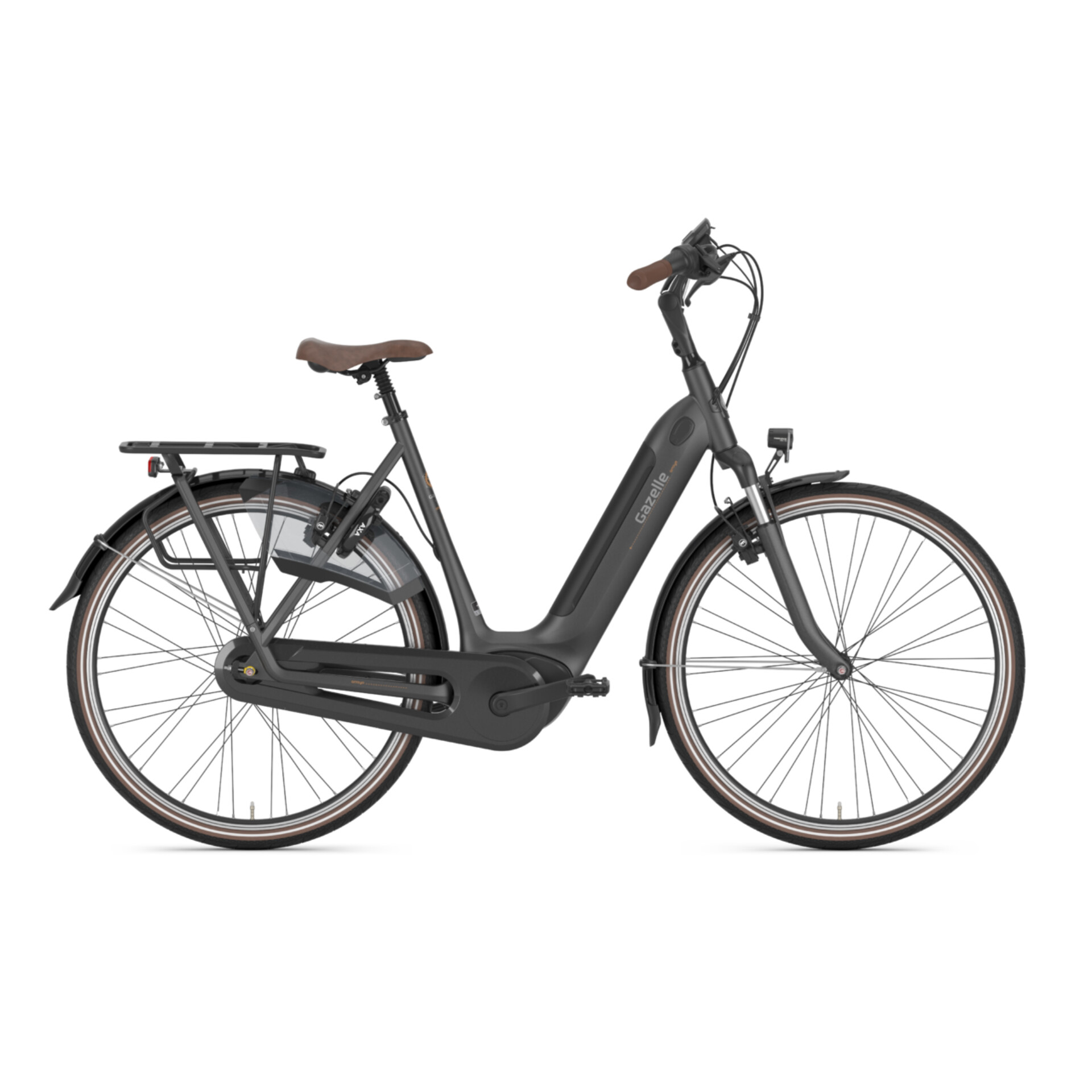 Gazelle Arroyo C7+Elite Elcykel Mat sort