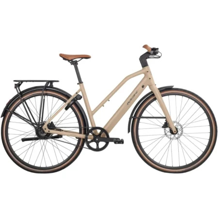 MBK Image Unisex cykel i mat bronze med remtræk og motor.